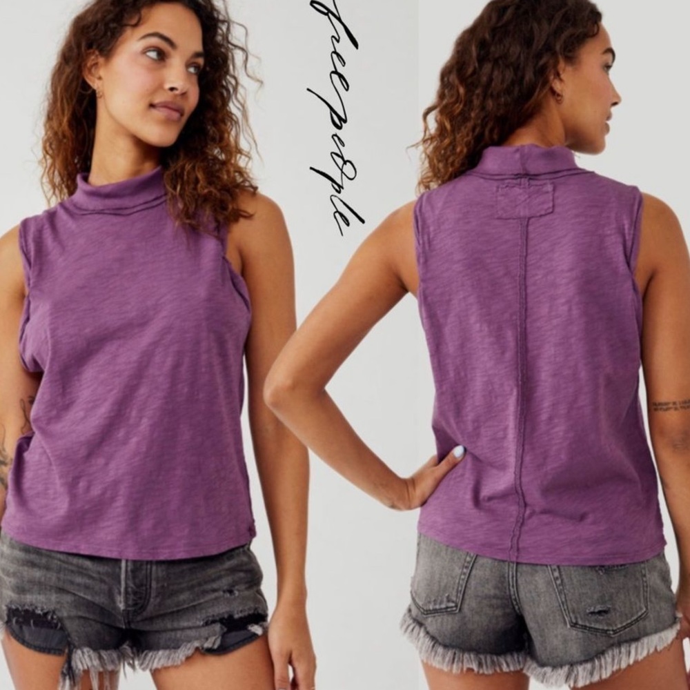 NWT Free People We The Free boysenberry Xena Sleeveless Tank - S